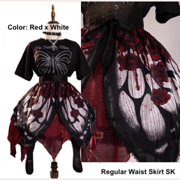 Butterfly Effect Series Blood Rose Gothic Lolita JSK / SK by Star